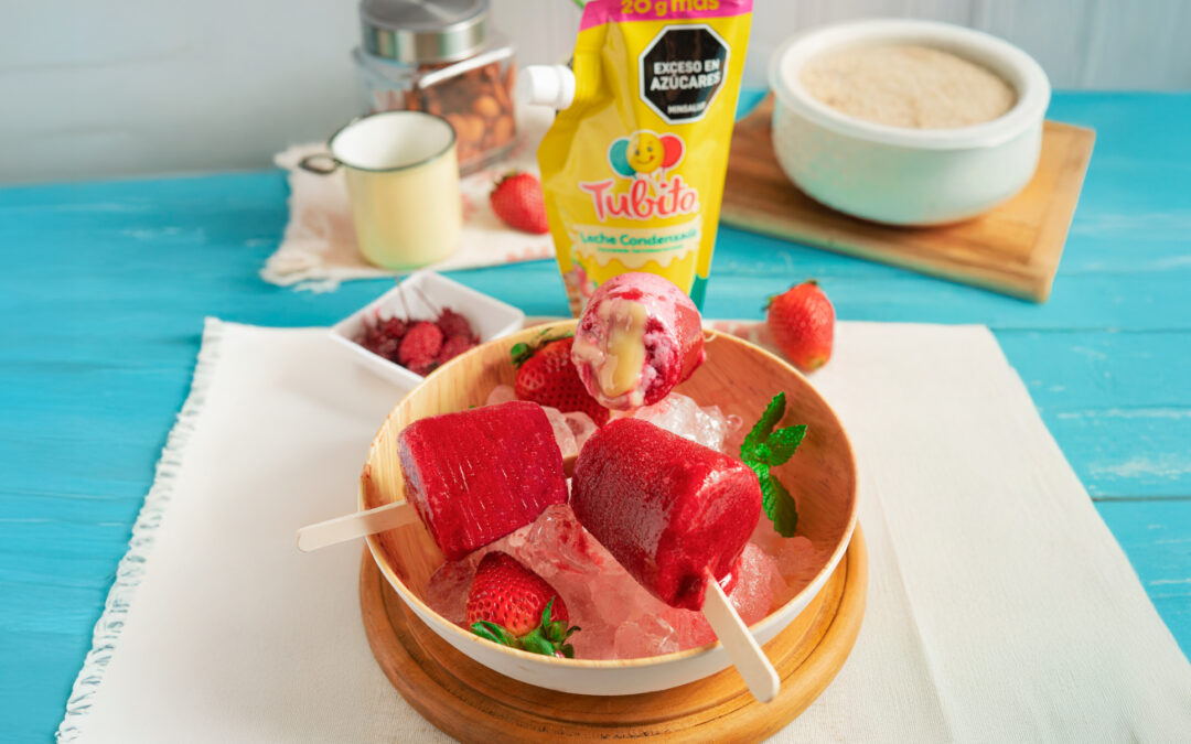 Paletas con relleno líquido de leche condensada Tubito